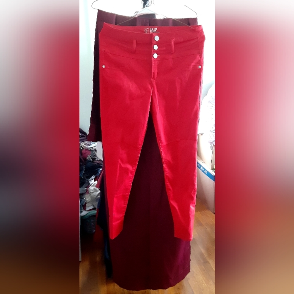 Ladies button fly jeans
